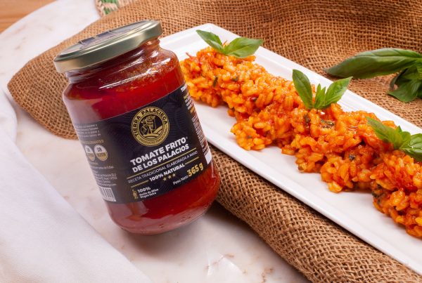 Risotto de tomate, albahaca y parmesano